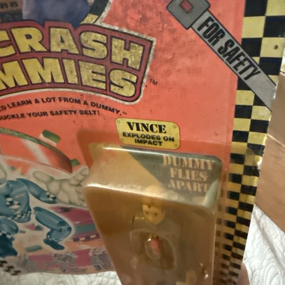 Vintage 1991 Tyco The Crash Test Dummies VINCE Action Figure - New On Card-2
